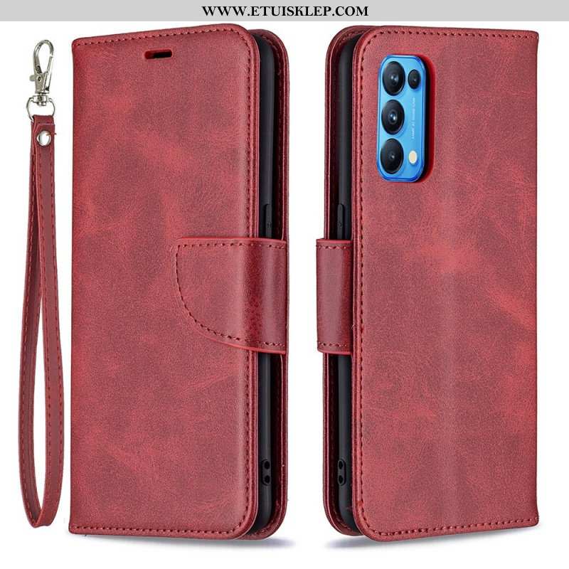 Obudowa Etui Na Telefon do Oppo Find X3 Lite Etui Folio Gładka Klapa Ukośna